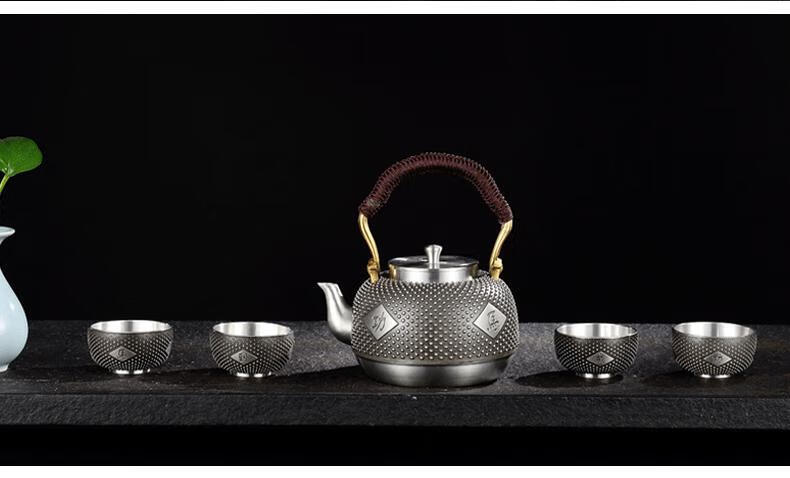 黄酒温酒器 锡壶纯锡温酒壶太白烫酒壶中式家用暖酒器热黄酒手工烧