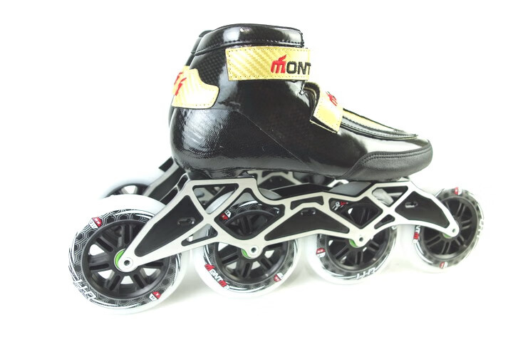 法国montma/蒙特玛速滑鞋碳纤维竞速鞋速滑鞋4*110速度轮滑鞋 3*110