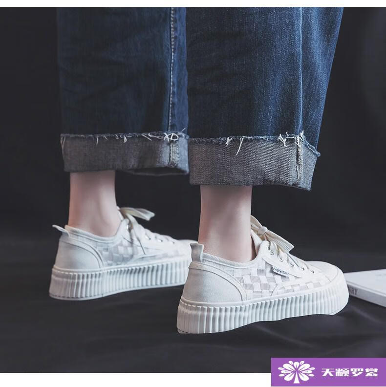 抖音同款yobn/优步yobn优步店网面踩屎感帆布鞋女2022夏季新款学生