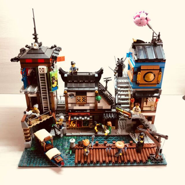 乐高lego积木忍者花园幻影忍者城总部大楼忍者码头高难度拼装男孩玩具