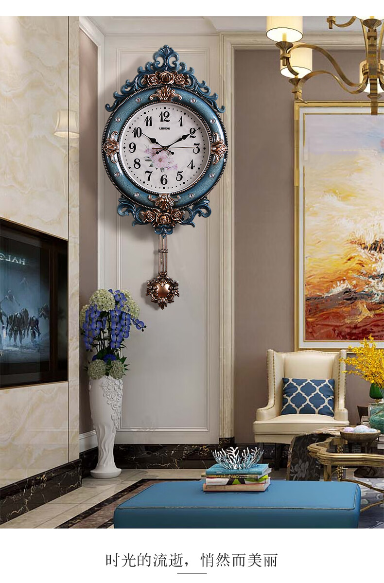 墙钟壁挂钟表客厅欧式挂钟客厅豪华钟表家用时尚创意潮流时钟大气个性
