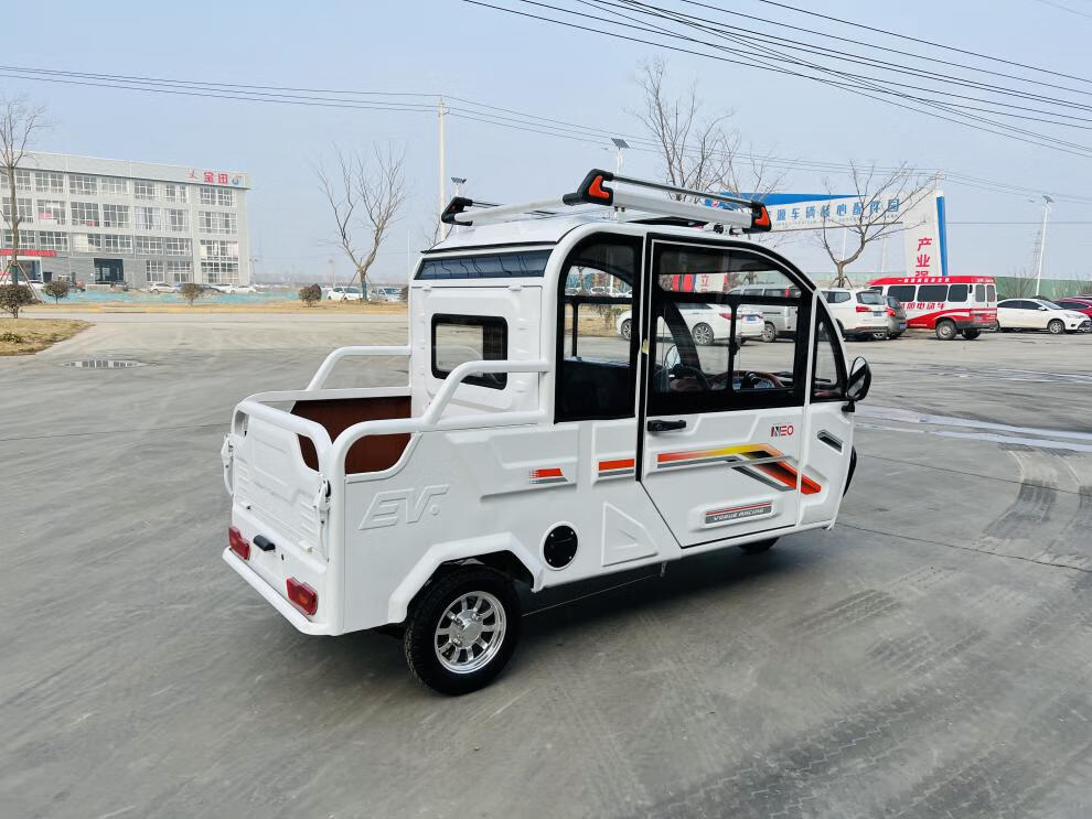 電動三輪車全封閉皮卡家用小型可上牌電瓶女接孩子老頭樂帶棚拉貨家庭