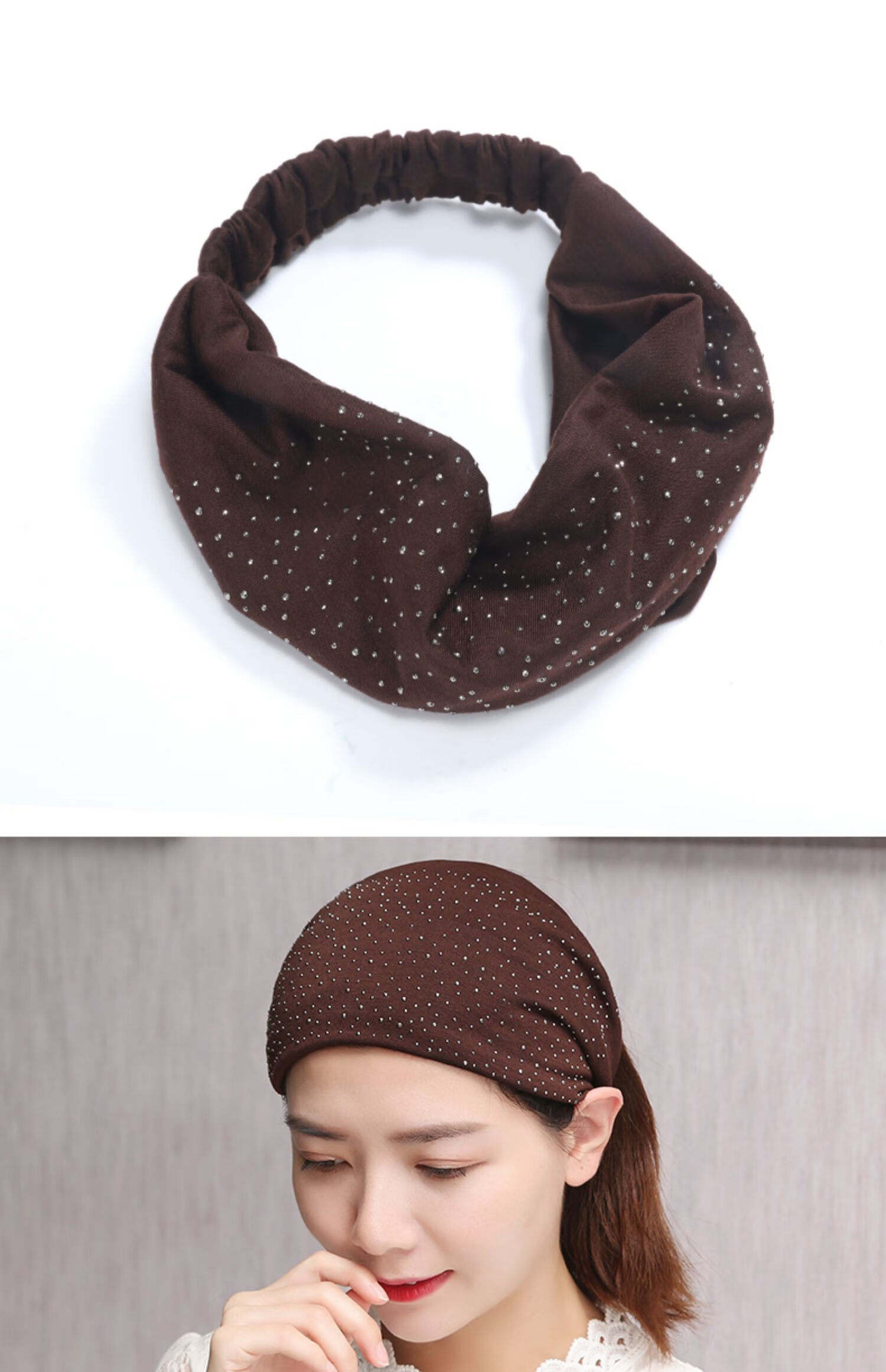 高端品质遮白头发头饰遮盖舒适宽边遮前额白发盖碎发白头发发带头饰女