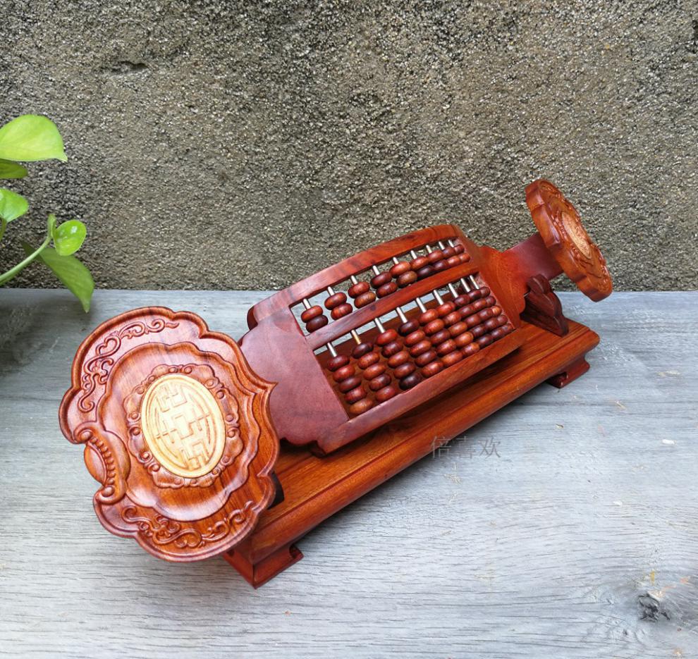 算盘实木摆件木工艺礼品家居摆设品可加工女友男女朋友生日礼物创意