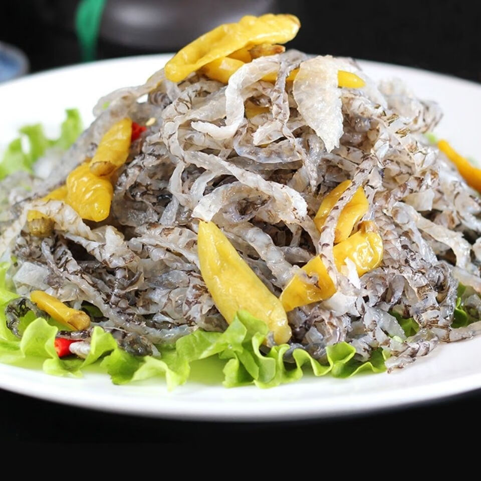 顺丰泡椒鱼皮脆鱼皮辣鱼皮开袋酒店即食凉拌菜香脆鱼皮160g 鱼皮3袋