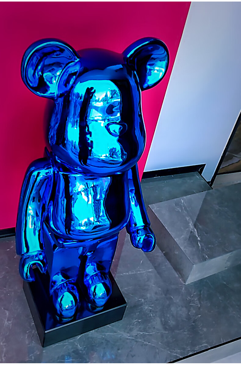 暴力熊轻奢kaws网红暴力熊大型落地摆件高级感客厅直播间背景装饰公仔