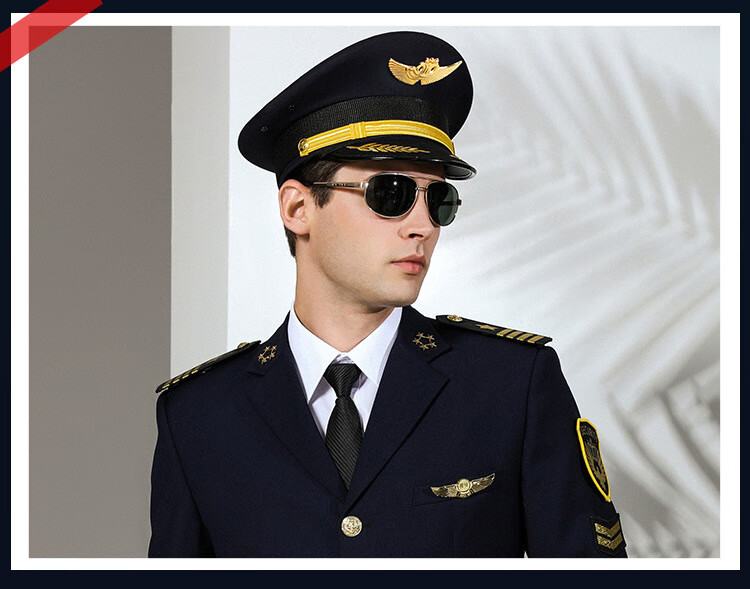 衣普西隆 大盖帽航空民航飞行机长帽子舞台演出酒店南航保安大檐帽