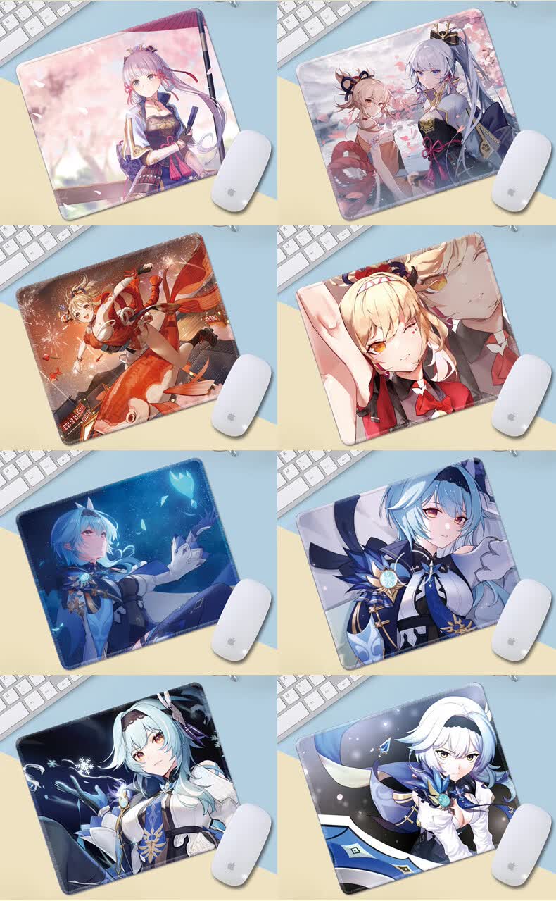 原神鼠标垫 申鹤小号原神优菈雷电将军桌垫定制 早柚 180x220x3mm