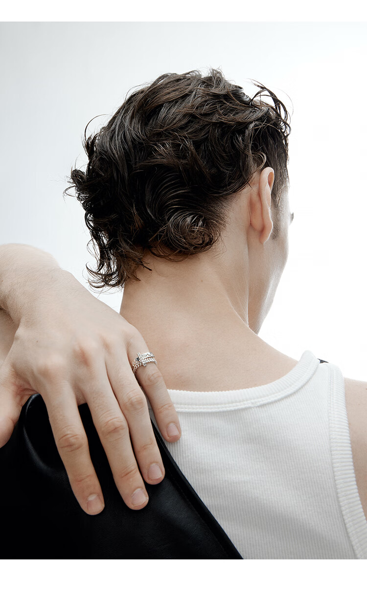 情侣女戒指一对知己系列时尚叠戴男士尾戒潮牌个性嘻哈礼物52mm58mm