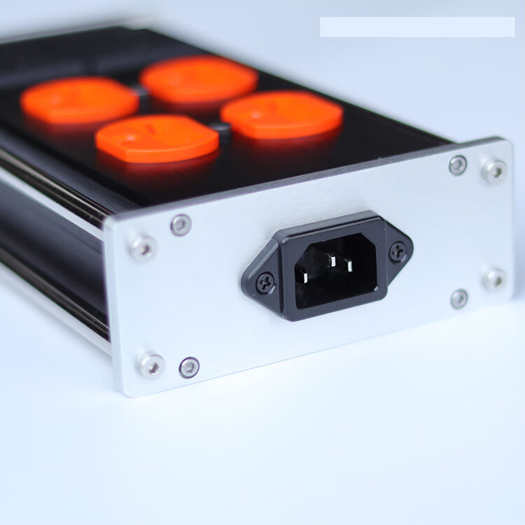 铝合金hifi插座发烧美标国标排插音响多用英标电源插芯 2位国标2位