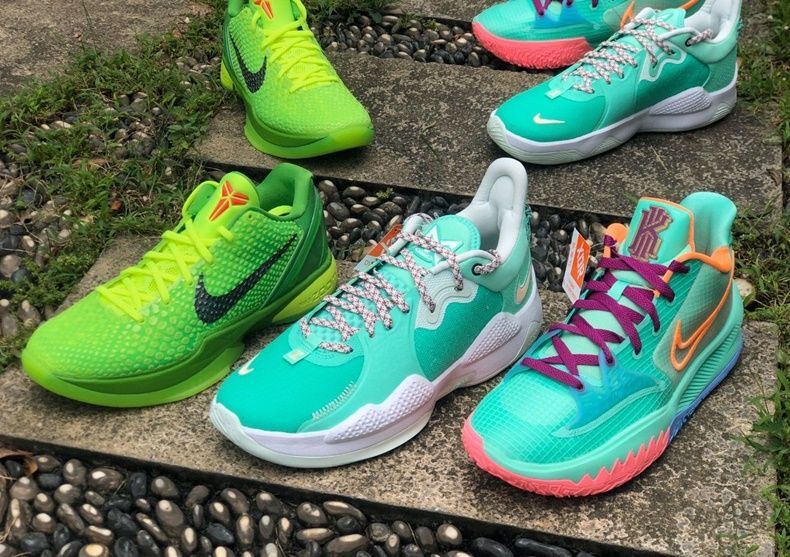 pg5保罗乔治5代篮球鞋男泡椒黑白玩转未来蓝粉低帮耐磨实战气垫鞋黑白