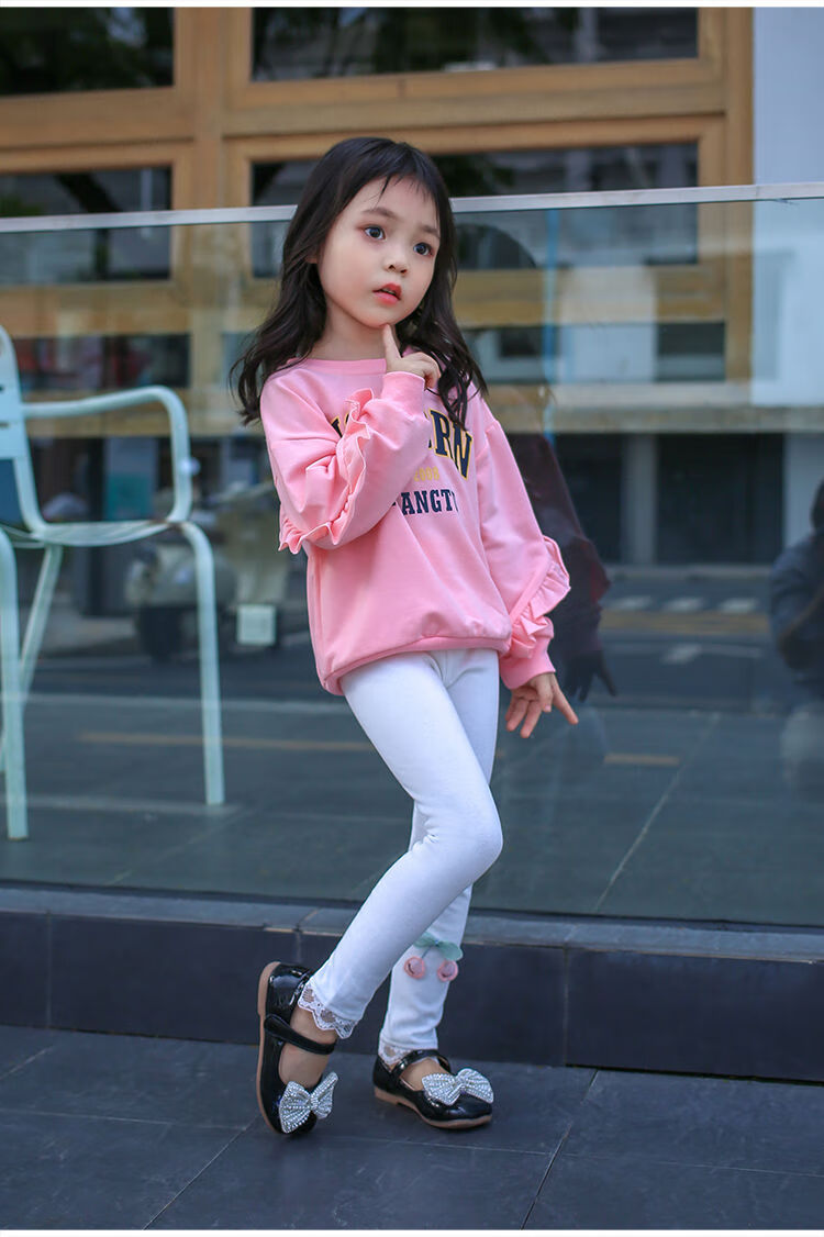 迪士尼100纯棉女童春秋打底裤儿童宝宝紧身裤子中小童女孩裤子外穿