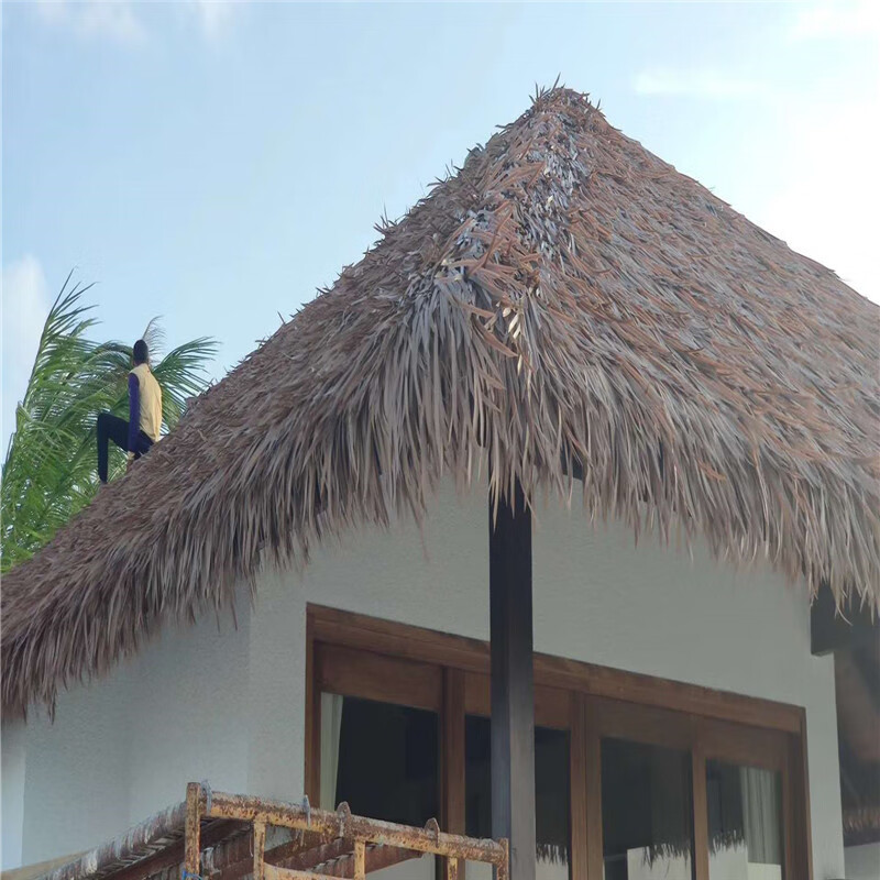公园屋顶假草仿真茅草瓦装饰屋顶檐口凉亭长廊塑料茅草人造热熔仿真