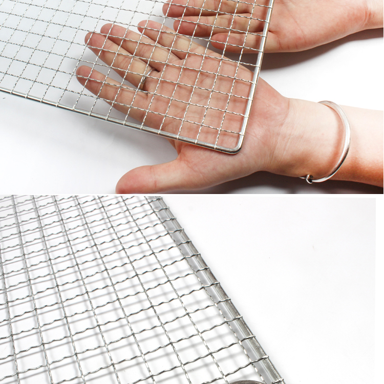 烧烤网不锈钢烧烤炉网片烤网架长方形铁丝网格烤肉网大号烤网工具 60