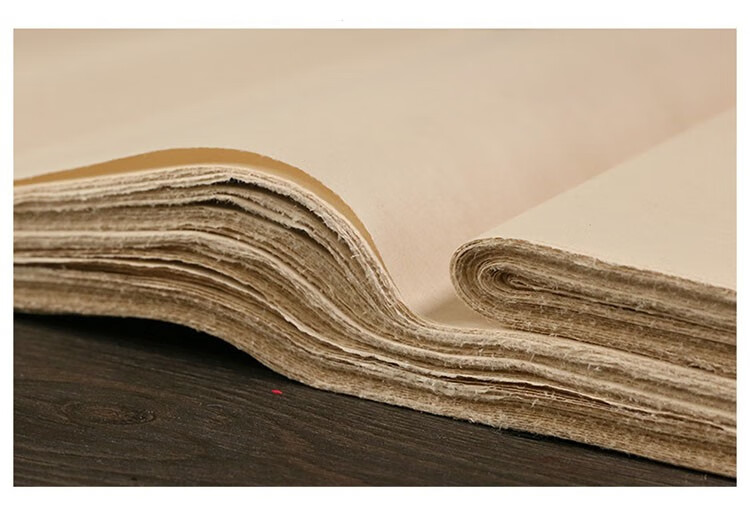 毛边纸无格空白宣纸书法纸毛笔字纸初学者练习纸加厚手工竹浆元书纸