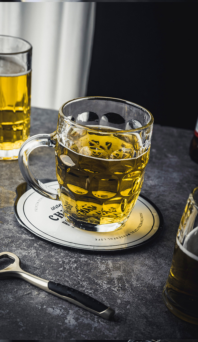 大容量扎啤杯创意加厚家用精酿啤酒杯抖音泡茶杯 大号菠萝杯(560ml) 2