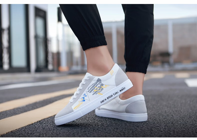 十几岁初中生高中生穿的男生帆布鞋韩潮流百搭男春季男士低帮休闲鞋子