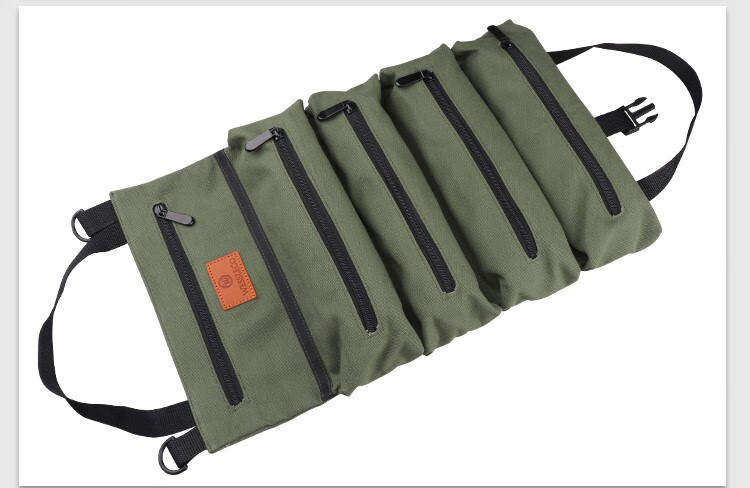 出行优选zsir帆布工具包超大容量手提维修收纳袋多功能卷式便携钉子兜