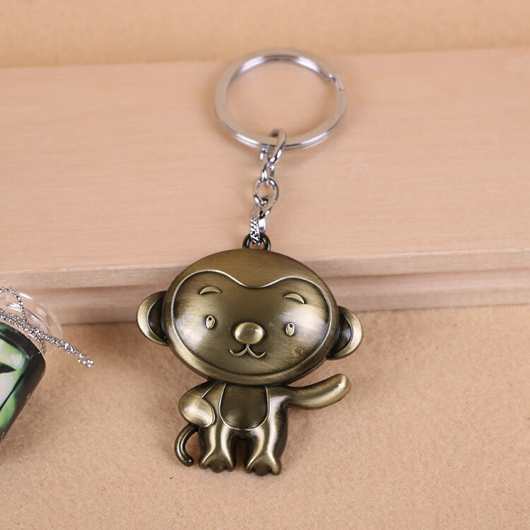十二生肖公仔鼠年复古钥匙扣金属喜庆饰品礼品男女情侣挂饰小挂件 猪