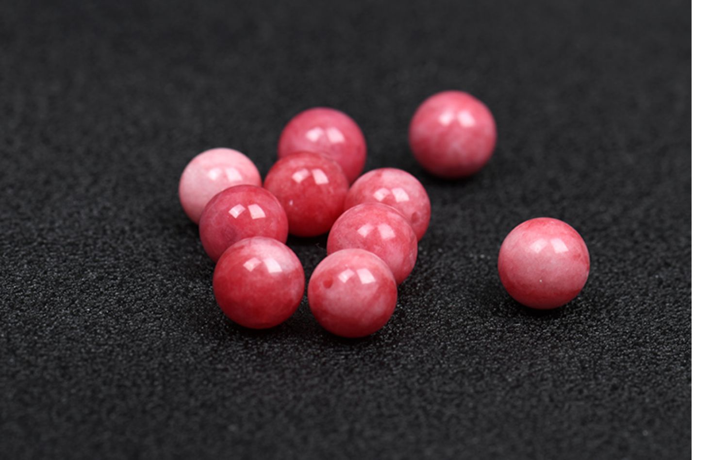 红纹石玉髓散珠子半成品红色石英岩质玉髓串珠diy手工配件优选4毫米90
