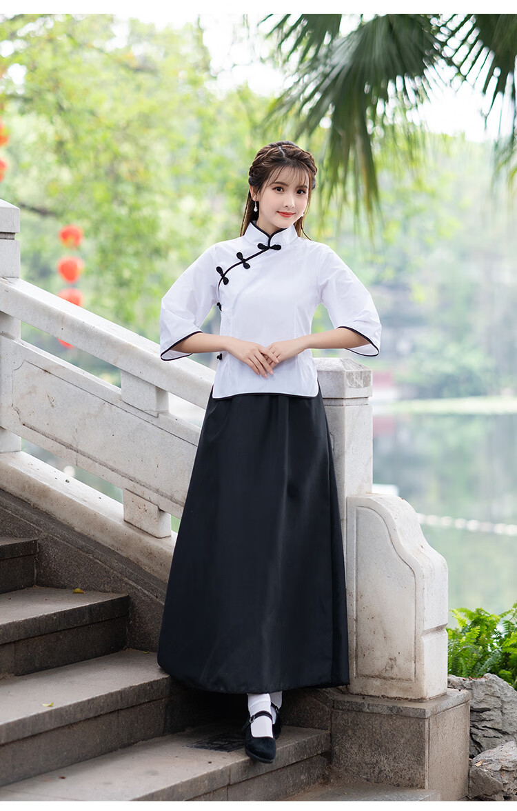 民国学生装五四运动女五四青年装风女装中山装男班服舞台表演合唱服装