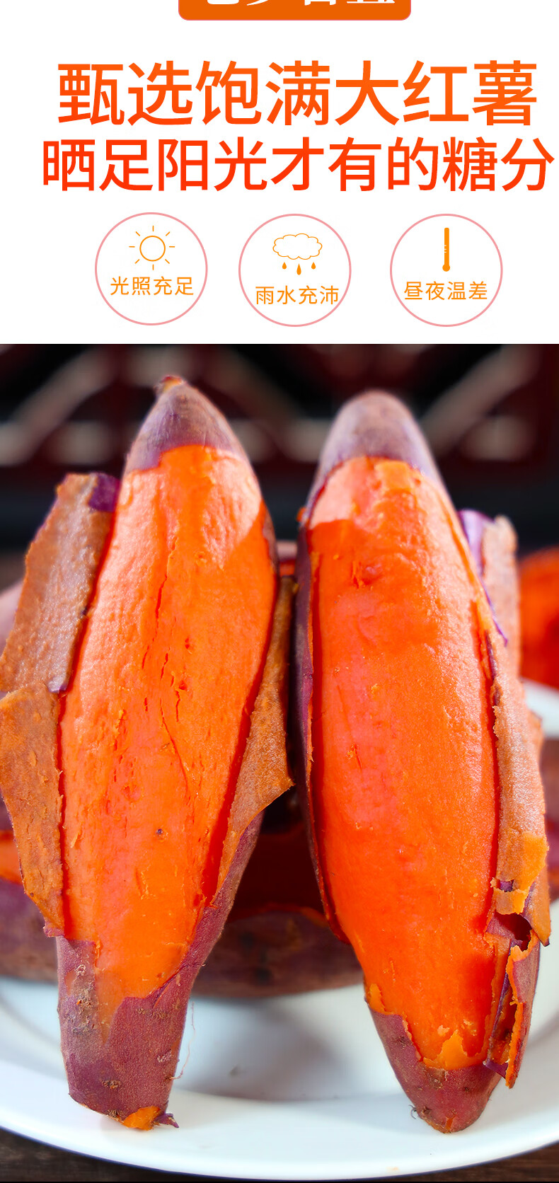 福建六鳌沙地蜜薯 红薯 农家自种蔬菜 红心地瓜 产地现挖现发 精选大