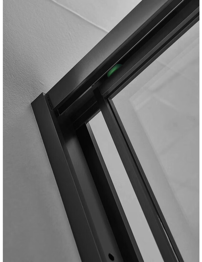 极窄淋浴房一字型浴屏干湿分离浴室推拉门卫生间隔断玻璃移门 1.5-1.