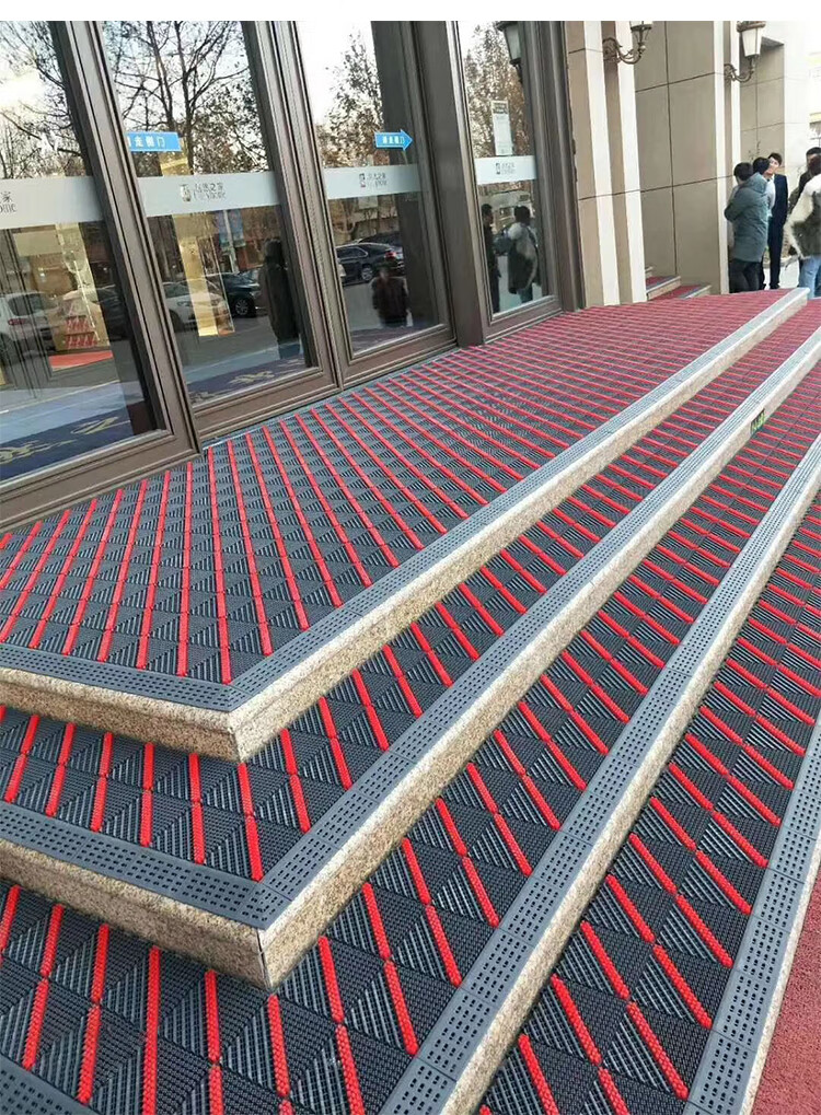 室外户外台阶防滑垫防滑条拼装门口进门塑料蹭土门垫酒店商用入户门前