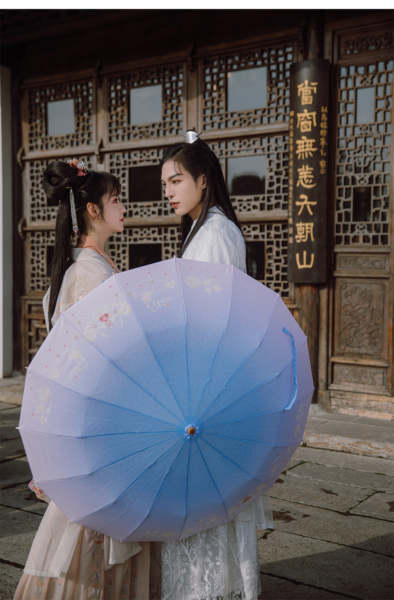 汉服伞古风伞油纸伞古风16叠雨伞女古风双人伞复古防雨 浣溪沙-十六骨