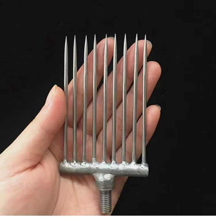 2022新升级叉鱼钢叉带杆头手工扁叉超密不锈钢头密齿黄鳝泥鳅叉青蛙