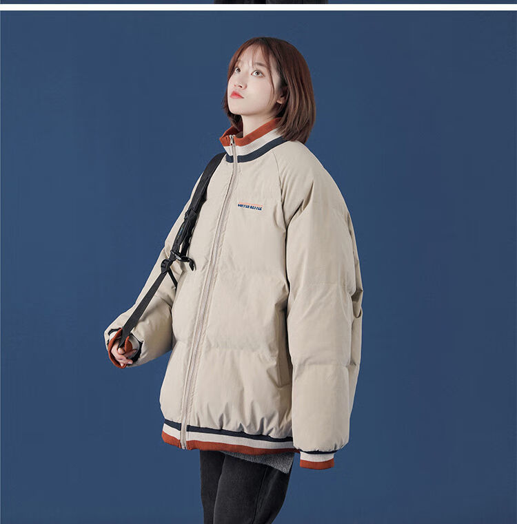 棒球棉服杏色 s【图片 价格 品牌 报价】-京东