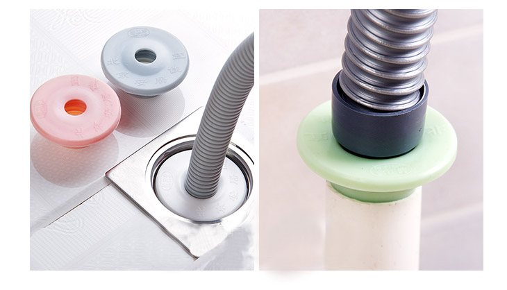 地漏反水胶皮塞两个硅胶下水道防臭地漏盖洗衣机防虫盖多用密封圈防堵