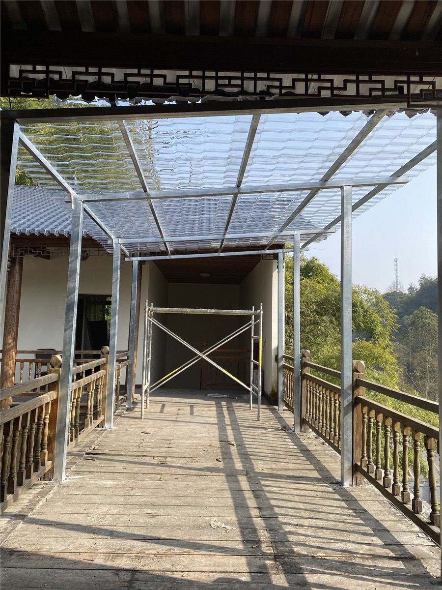 树脂瓦瓦片屋顶30年pc透明瓦配件全透明亮采光板玻璃钢大棚阳台阳光板