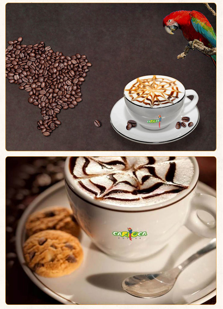 咖啡豆巴西阿拉比卡香浓无糖浓缩黑咖啡豆深度烘焙227g中度咖啡豆227g