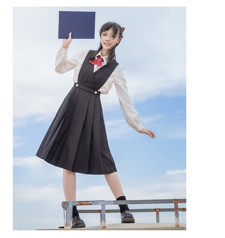 黄花地jk连衣裙正版护奶裙jk制服基础款黑色学院风连衣裙日本学生校服