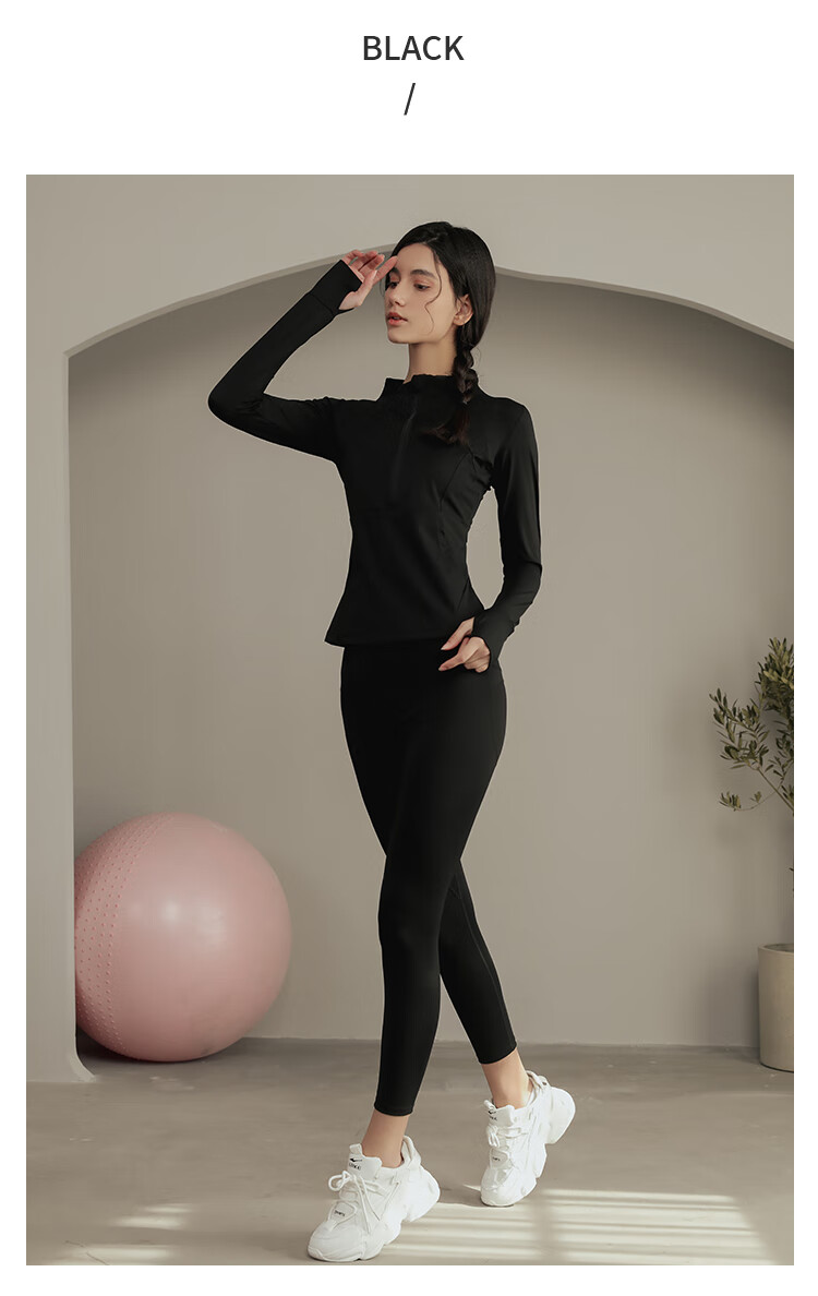 lulu露露瑜伽服套装女旗舰同款秋冬款瑜伽服女半拉链长袖速干衣运动