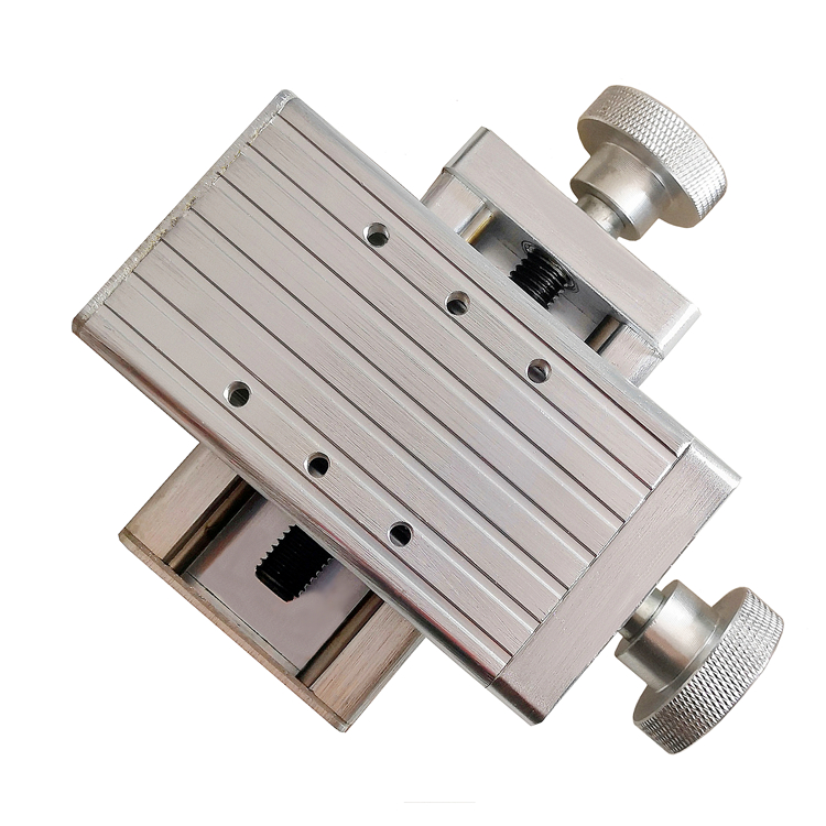 现货十字滑台二维焊枪架手动焊枪微调轴滑块精密十字拖板60行程合金