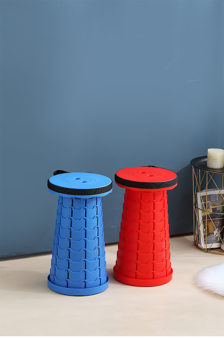 定制塑料折叠伸缩凳便携收纳凳火车凳旅游可调节马扎小凳椅加厚钓鱼凳