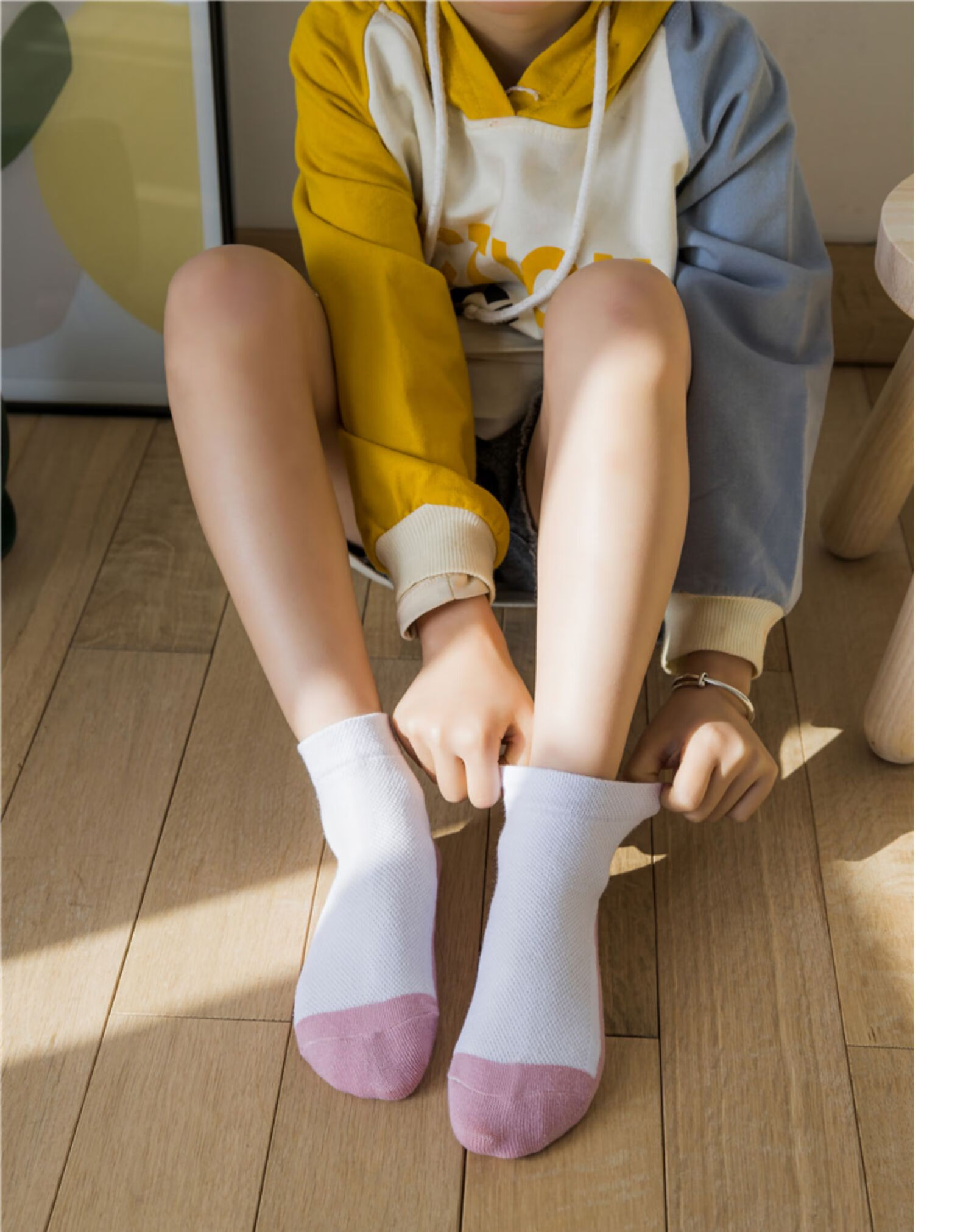 耐脏男童袜子纯棉春秋薄款短袜儿童夏天白色学生袜女童小孩中大童 5双