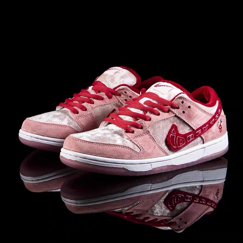 aj1男鞋低帮粉人节限定dunk空军一号sb板鞋粉红色鞋子 情人节 37