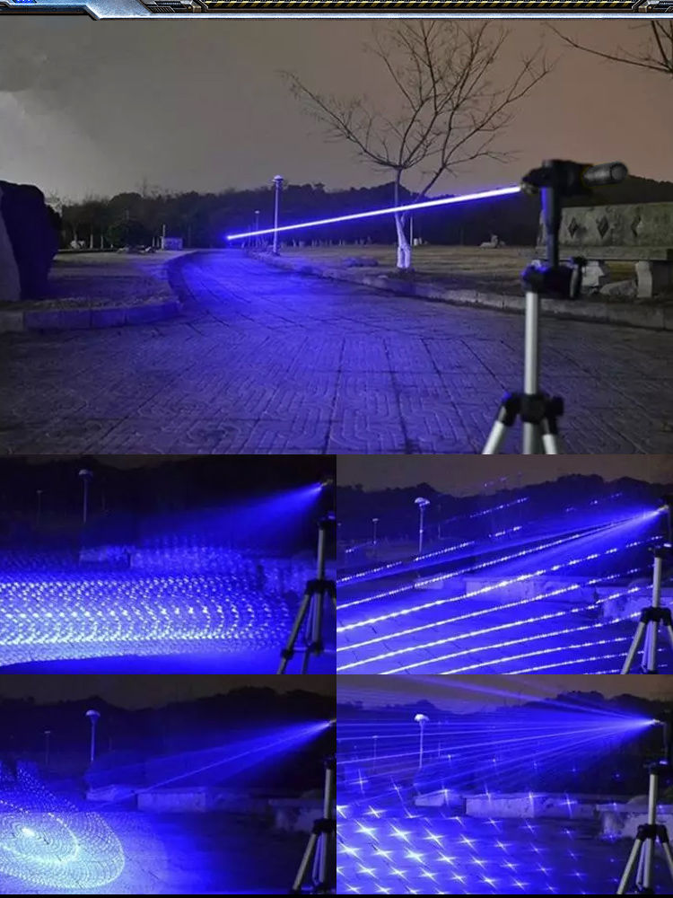 蓝光激光手电筒加特林激光灯激光手电远射防身镭射灯ouio自营给激光剑