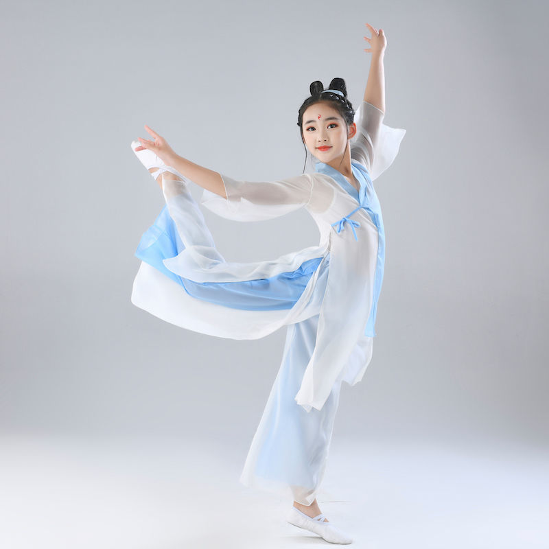 小孩子穿的韵泽舞蹈服女童古典舞服装儿童民族舞中国舞演出服女孩子