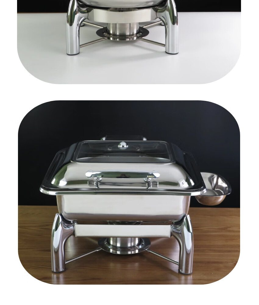 自助餐炉不锈钢液压自助餐炉酒店电加热保温炉可视翻盖酒精餐厅自助