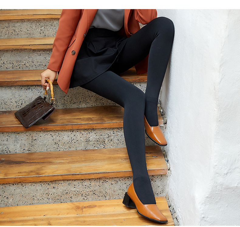 肉色打底裤女外穿秋冬季春秋光腿裸感神器加绒加厚黑保暖棉裤 光腿肤