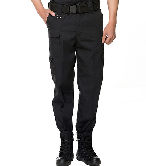保安裤子男保安服工作裤春春秋耐磨多口袋黑色劳保裤作训服裤子 秋冬