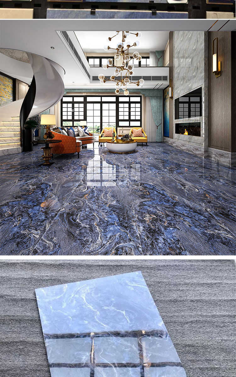 瓷砖750x1500客厅卧室600x1200地砖大板防滑地板砖6001200皇家蓝