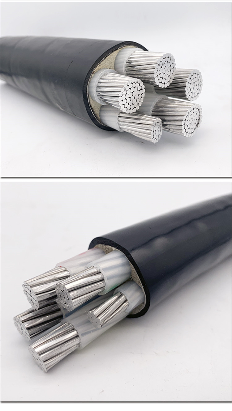 国标三相四线铝电缆yjlv5芯1025355095120平方铠甲41芯铝线架空410161