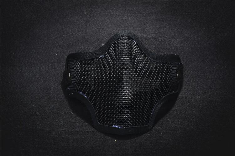 否 战术cf护嘴网迷彩户外双带半脸骷髅面具钢丝网面罩野战游戏防护罩