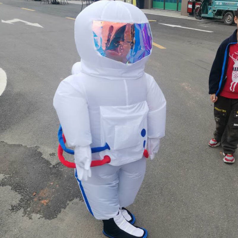 充气太空宇航服人偶服装宇航员衣服儿童疫情防护服耐用透 d41-160-180