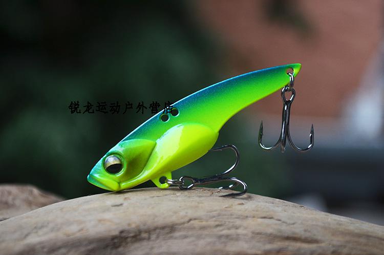 金属震动vib路亚饵翘嘴专杀淡水远投海鲈鱼红尾假饵 深蓝色 战神12克